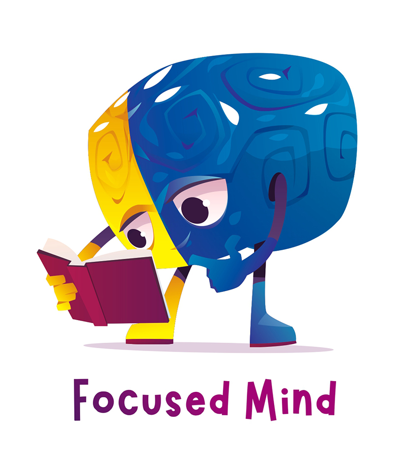 Focused Mind (with Device Of Cartoon) Device mark 5626501 Trademark