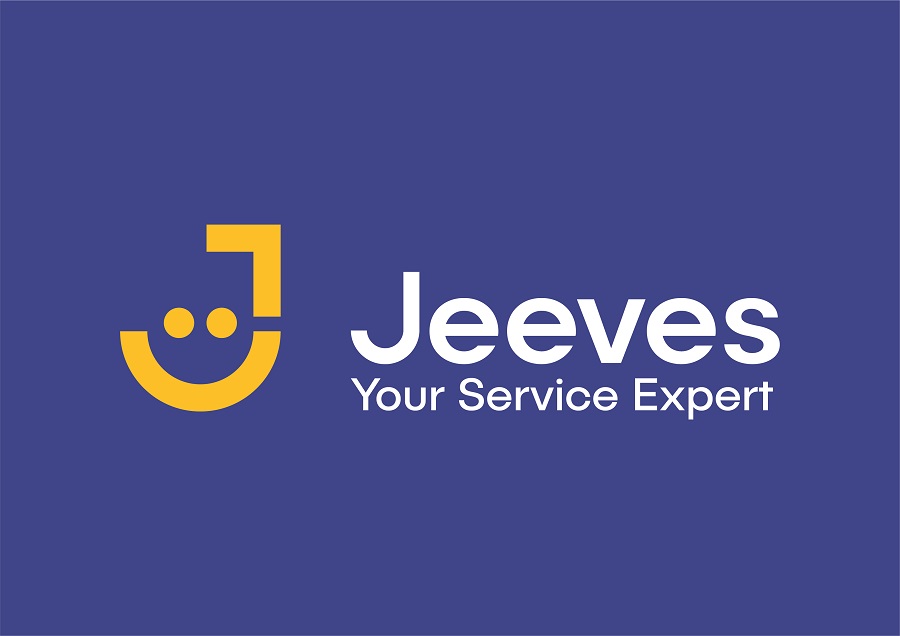 J- Yellow With Jeeves With Tagline On Blue Background Device mark 5603275 Trademark
