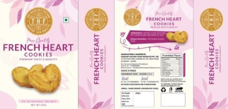T.h.f. The Hazelnut Factory French Heart Cookies Device mark 5664945 Trademark