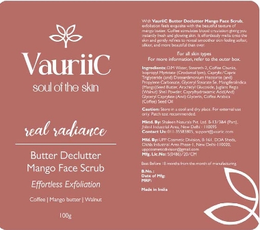 Vauriic-soul Of The Skin - Real Radiance-butter Declutter Mango Face Serub (label) Device mark 5693223 Trademark