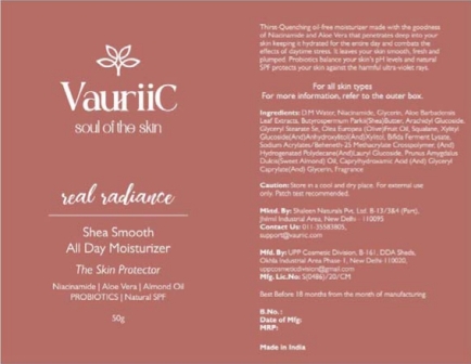 Vauriic-soul Of The Skin - Real Radiance-shea Smooth All Day Moisturizer (label) Device mark 5693225 Trademark