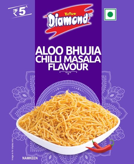 Yellow Diamond Aloo Bhujia Chilli Masala Flavour Device mark 5727527 Trademark