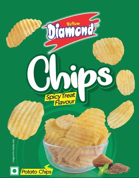 Yellow Diamond Chips Spicy Treat Flavour Device mark 5727536 Trademark