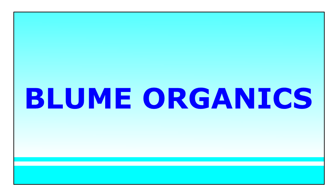 Blume Organics Device mark 5729880 Trademark