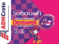 Adhcrete Softtouch Acrylic Washable Distemper Device mark 5734195 Trademark