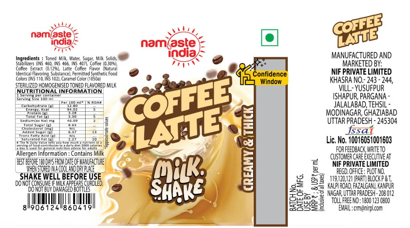 Namaste India Coffee Latte Device mark 5735657 Trademark