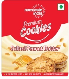 Namaste India Premium Cookies Salted Peanut Butter Device mark 5749254 Trademark