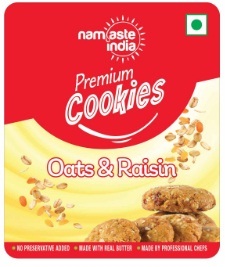 Namaste India Premium Cookies Oats & Raisin Device mark 5749255 Trademark