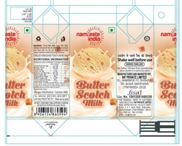 Namaste India Butter Scotch Milk Device mark 5749884 Trademark
