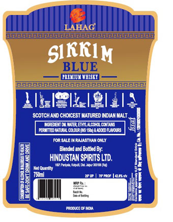 Sikkim Blue (label) Device mark 5759125 Trademark