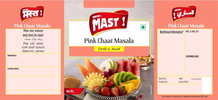 Jhaveri’s Mast Pink Chaat Masala Device mark 5784890 Trademark