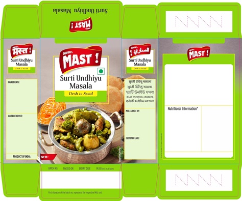 Jhaveri’s Mast Surti Undhiyu Masala Device mark 5784889 Trademark