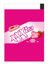 Candico Xxxtra Chewing Gum Strawberry Device mark 5800821 Trademark
