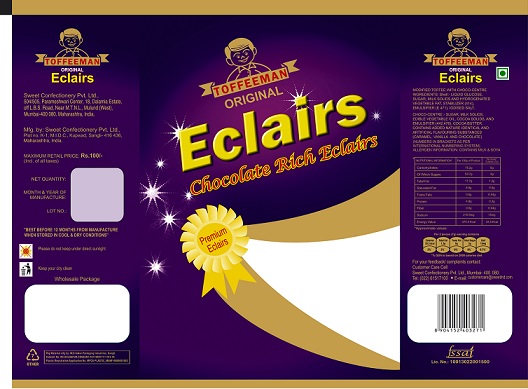 Toffeeman Eclairs Device mark 5801487 Trademark