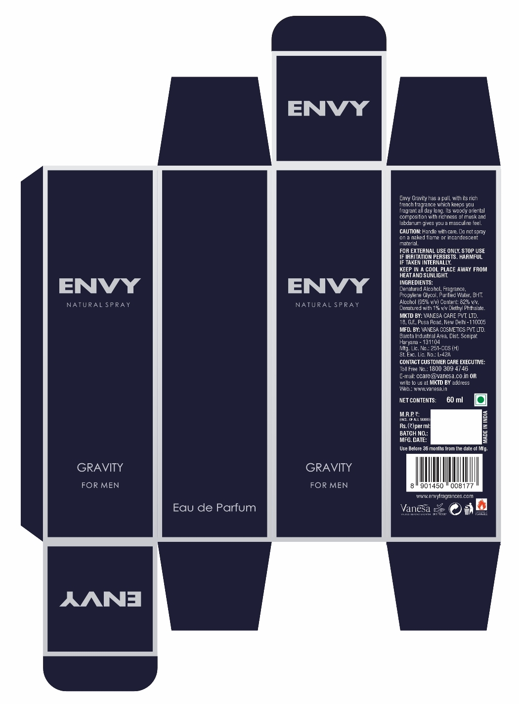 Envy Gravity Device mark 5817942 Trademark