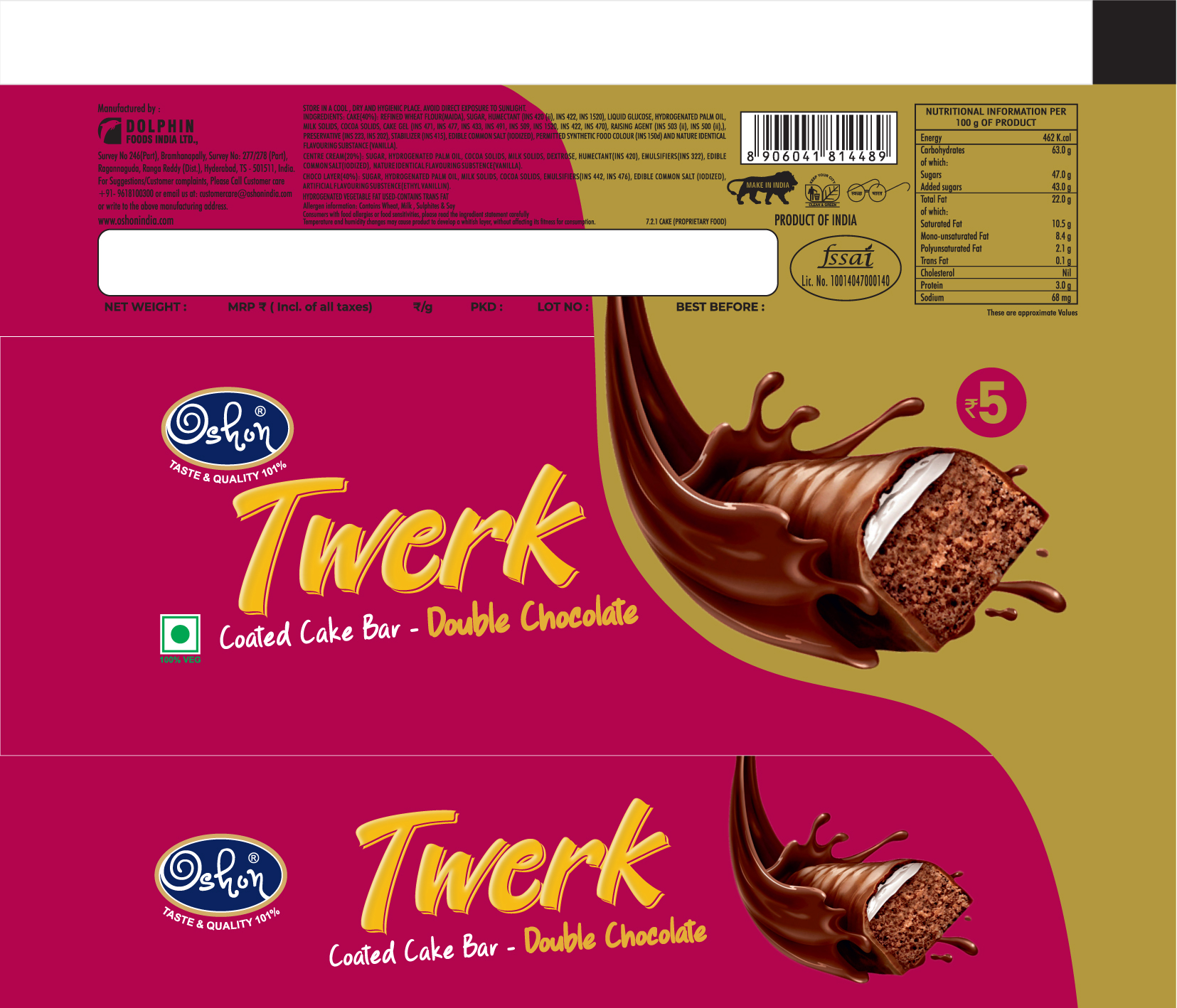 Oshon Twerk Device mark 5822909 Trademark
