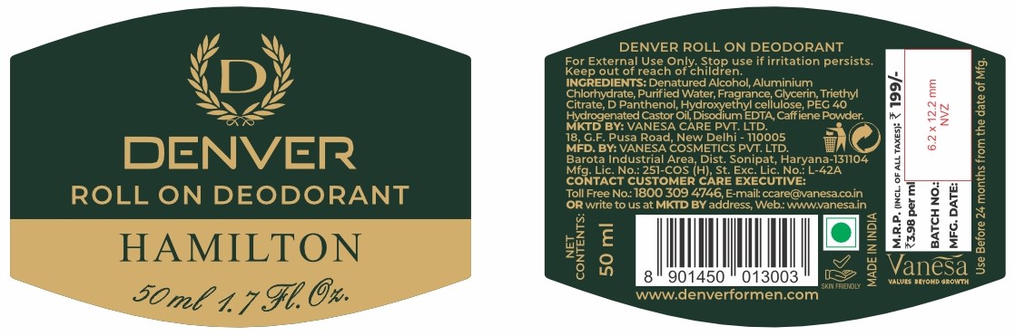 Denver Hamilton Roll On Device mark 5850785 Trademark