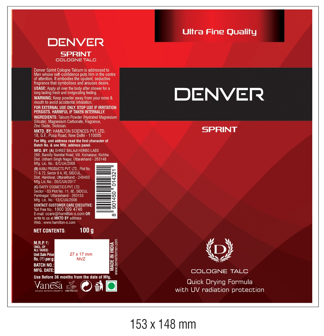 Denver Sprint Device mark 5850794 Trademark