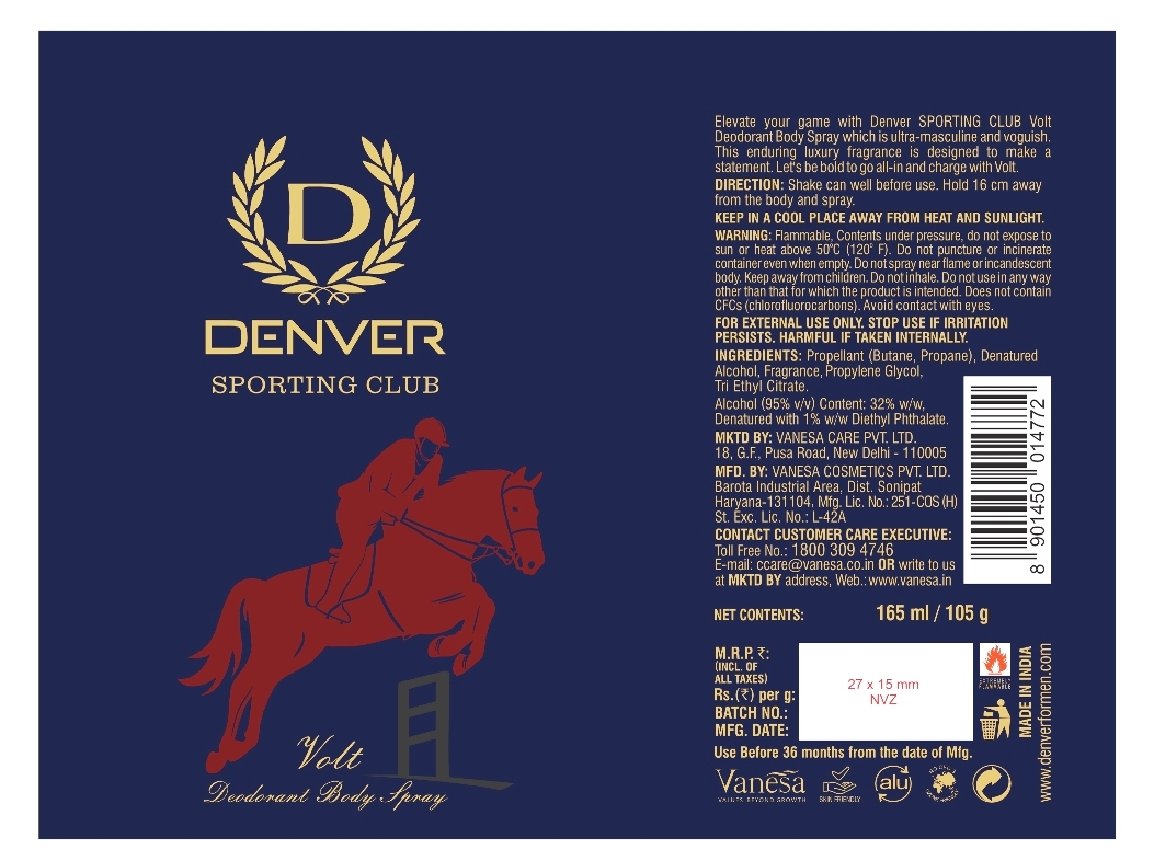 Denver Sporting Club Volt Device mark 5850792 Trademark