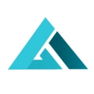Device With Graphical Illustration Of A Triangle Artistically Depicting The Letters B & A In Blue Shades Gradient Colour Device mark 5865850 Trademark