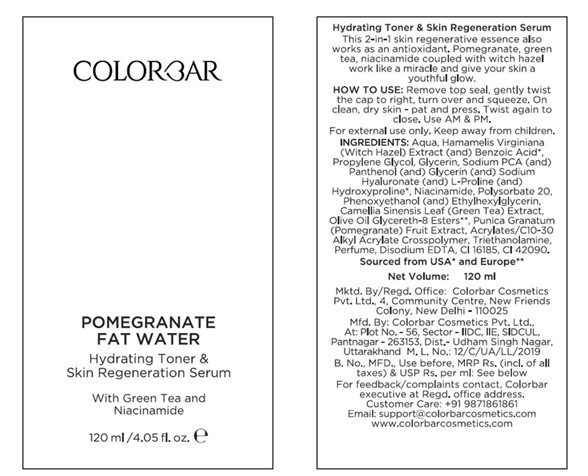 Colorbar Pomegranate Fat Water Label Device mark 5882251 Trademark