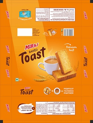 Miraj Baked Toast ( Packaging) Device mark 5888322 Trademark