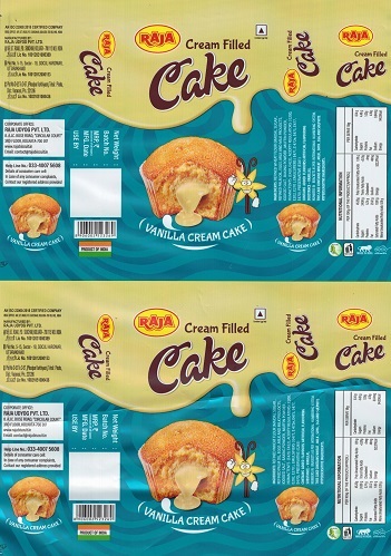 Raja Cream Filled Cake With Vanilla Device mark 5908020 Trademark