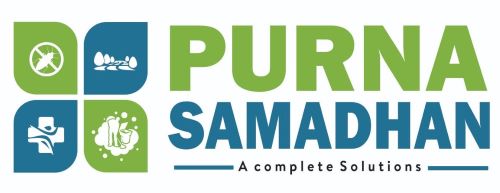 A Lable In Green, Blue And White Colour With Words Purna Samadhan And Some Devices Device mark 5922865 Trademark