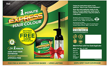 1minute Express Hair Colour - Label Device mark 5930663 Trademark