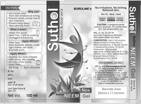 Boroline’s Suthol Active Neem Gel Device mark 5935315 Trademark