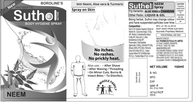 Boroline’s Suthol Active Neem Spray Device mark 5935305 Trademark