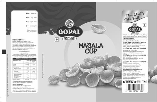 Gopal Snacks Masala Cup Device mark 5941867 Trademark