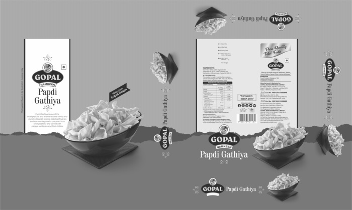 Gopal Namkeen Papdi Gathiya Device mark 5944956 Trademark