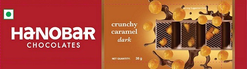 Hanobar Chocolates Crunchy Caramel Dark Device mark 5962194 Trademark