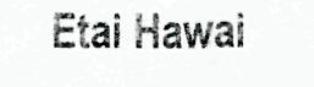 Etai Hawai Device mark 2395630 Trademark