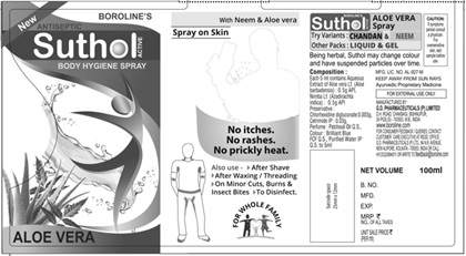Boroline’s Suthol Active Aloe Vera Spray Device mark 5966801 Trademark