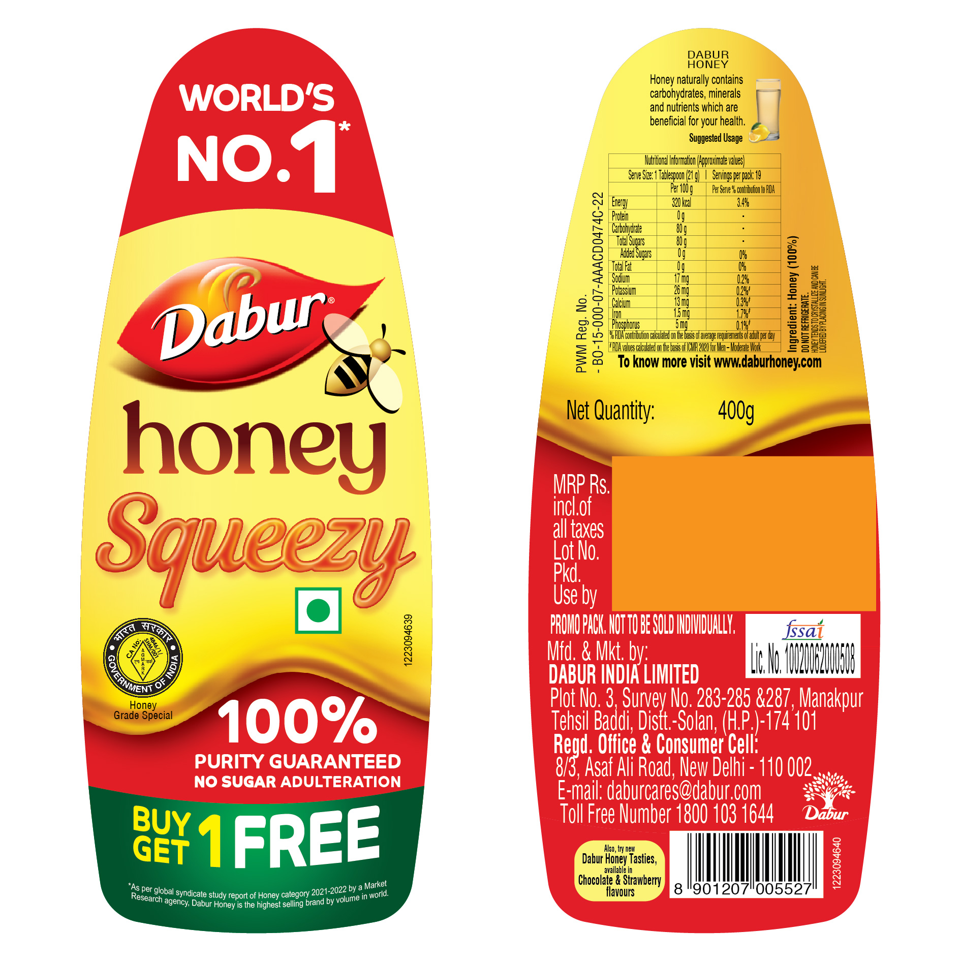 Dabur Honey Squeezy Device mark 5969779 Trademark