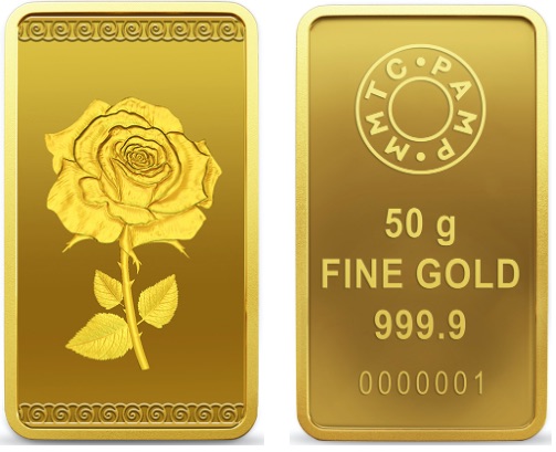 Device Of Gold Bar With Rose Device mark 5970718 Trademark