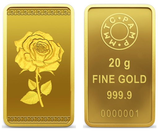 Device Of Gold Bar With Rose Device mark 5970716 Trademark