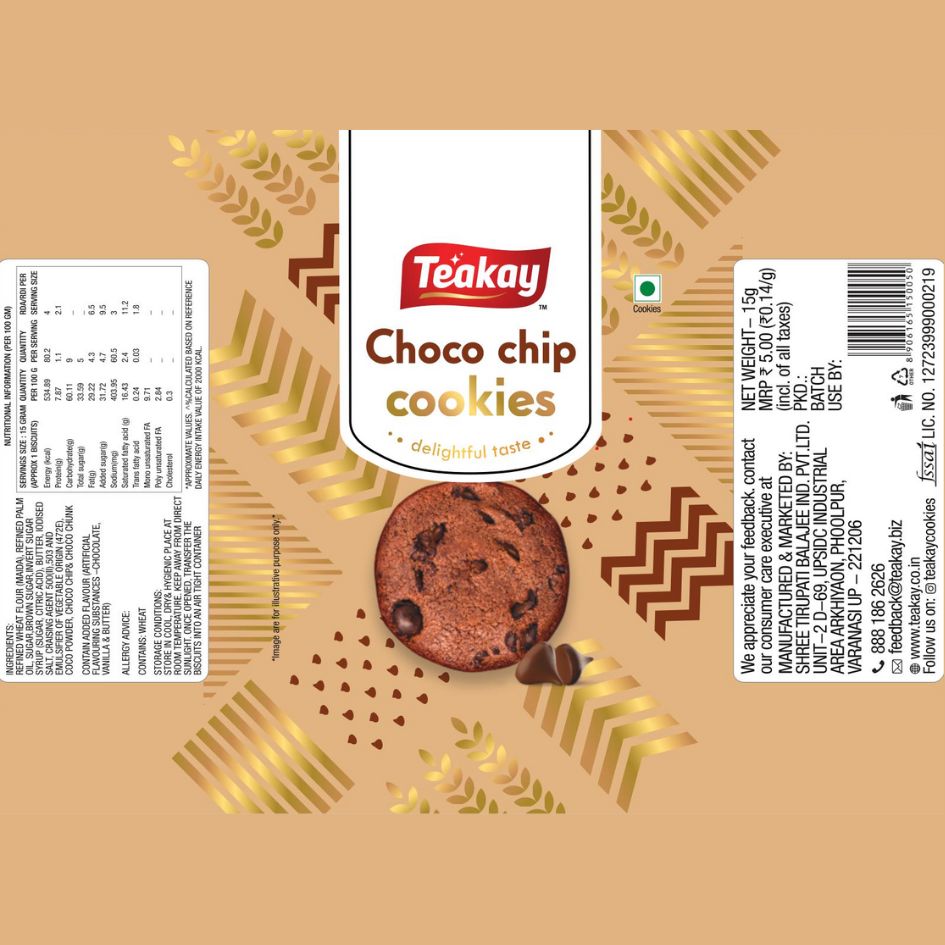 Teakay Choco Chip Cookies Device mark 5986750 Trademark