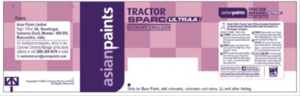 Asian Paints Tractor Sparc Ultraa Device mark 5987902 Trademark