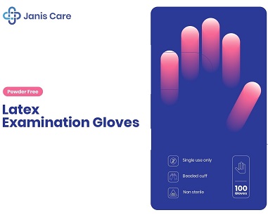 Janis Care Latex Examination Gloves With Device Device mark 6000736 Trademark
