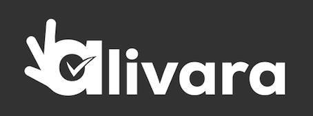 Alivara Written In Cursive With Letter A As Device Of Hand And Device Of Tick Device mark 6037640 Trademark