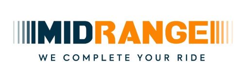 Midrange With Device And Tagline "we Complete Your Ride" Device mark 6039403 Trademark