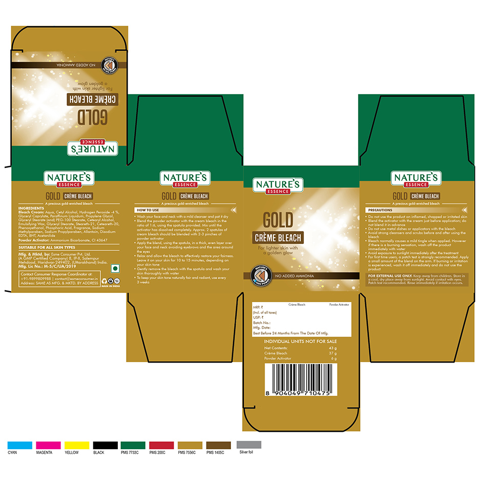 Nature's Essence Gold Creme Bleach Device mark 6060042 Trademark