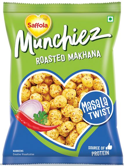 Saffola Munchiez Roasted Makhana Masala Twist Device mark 5704761 Trademark
