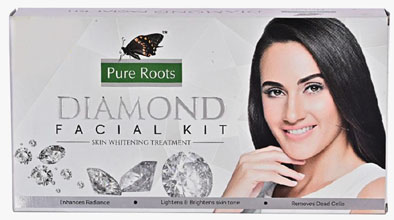 Pure Roots Diamond Facial Kit Skin Whitening Treatment (label) Device mark 5805758 Trademark
