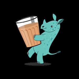 Image Of A Stylish Rhino With A Glass Of Tea Device mark 6047677 Trademark