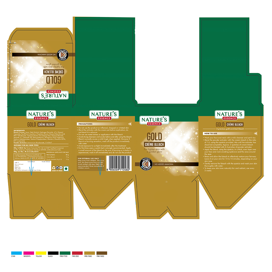 Nature's Essence Gold Creme Bleech Device mark 6068319 Trademark