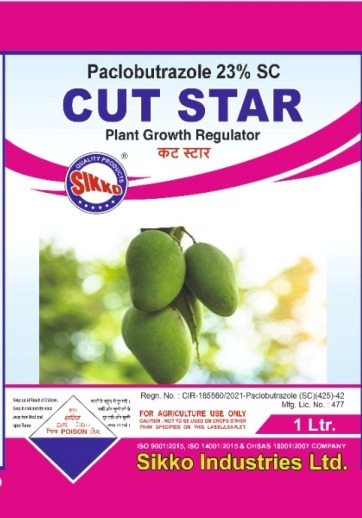 Cut Star Plant Growth Regulator-a Label With Logo Of Sikko, Devices And Other Matters Device mark 6081924 Trademark
